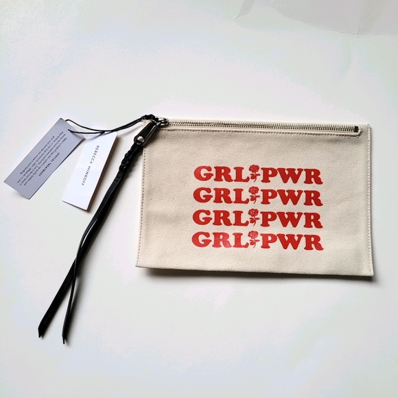 Rebecca Minkoff Grl Power Canvas Clutch - Picture 2 of 7